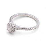 14K White Gold Round Diamond Engagement Ring - Miral Jewelry