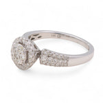 14K White Gold Round Diamond Engagement Ring with 0.75Tw Round Diamonds - Miral Jewelry
