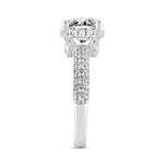 14K White Gold Round Rings with 2.00Tw Round Lab Diamonds and 0.75Tw Round Lab Grown Diamonds - Miral Jewelry