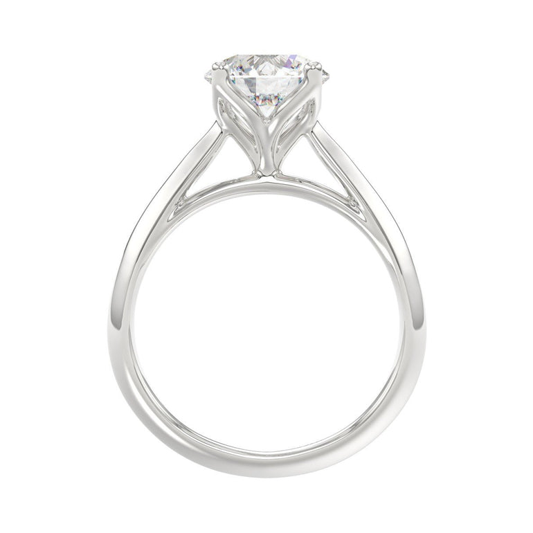 14K White Gold Solitaire Rings with 2.00Tw of Lab Grown Diamond - Miral Jewelry