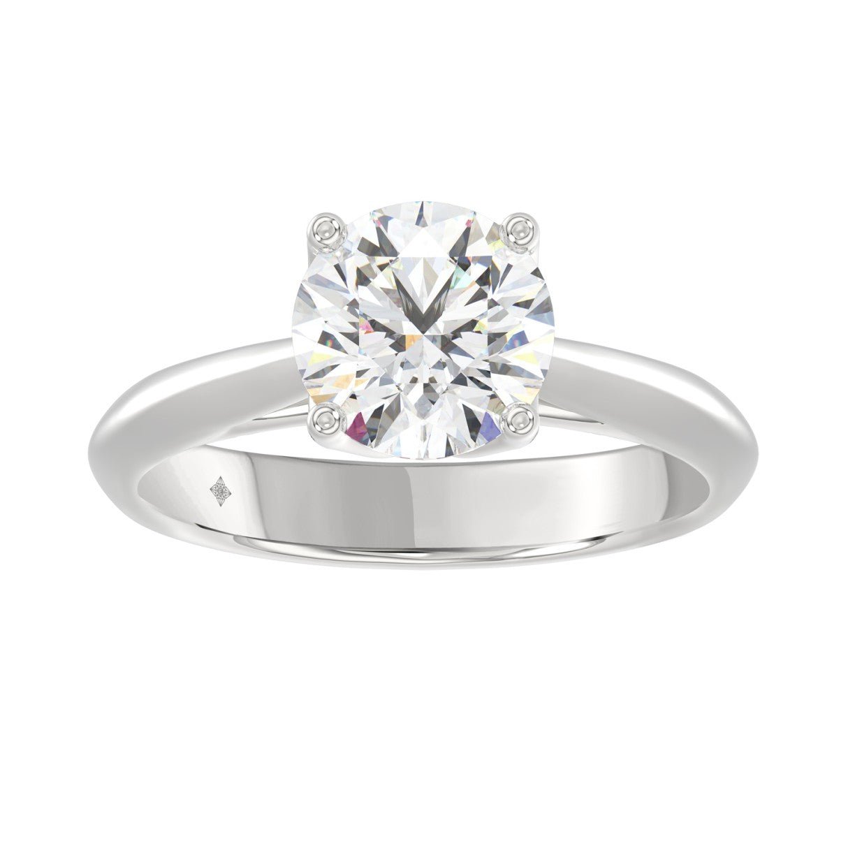 14K White Gold Solitaire Rings with 2.00Tw of Lab Grown Diamond - Miral Jewelry