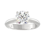 14K White Gold Solitaire Rings with 2.00Tw of Lab Grown Diamond - Miral Jewelry
