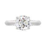 14K White Gold Solitaire Rings with 2.50Tw of Lab Grown Diamond - Miral Jewelry