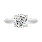 14K White Gold Solitaire Rings with 3.00Tw of Lab Grown Diamond - Miral Jewelry