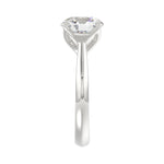 14K White Gold Solitaire Rings with 3.00Tw of Lab Grown Diamond - Miral Jewelry