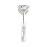 14K White Gold Solitaire Rings with 3.00Tw of Lab Grown Diamond - Miral Jewelry