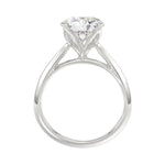 14K White Gold Solitaire Rings with 3.00Tw of Lab Grown Diamond - Miral Jewelry