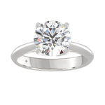 14K White Gold Solitaire Rings with 3.00Tw of Lab Grown Diamond - Miral Jewelry