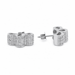 14K White Gold Stud Diamond Earrings - Miral Jewelry
