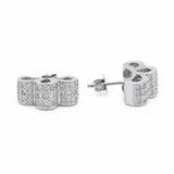 14K White Gold Stud Diamond Earrings - Miral Jewelry