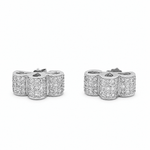 14K White Gold Stud Diamond Earrings - Miral Jewelry