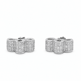 14K White Gold Stud Diamond Earrings - Miral Jewelry