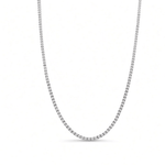 14K White Gold Tennis Necklace – 3.40 ct tw, 16" - Miral Jewelry