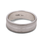 14K White Gold Wedding Men Ring - Miral Jewelry