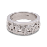 14K White Gold Woman Diamond Fashion Ring - Miral Jewelry