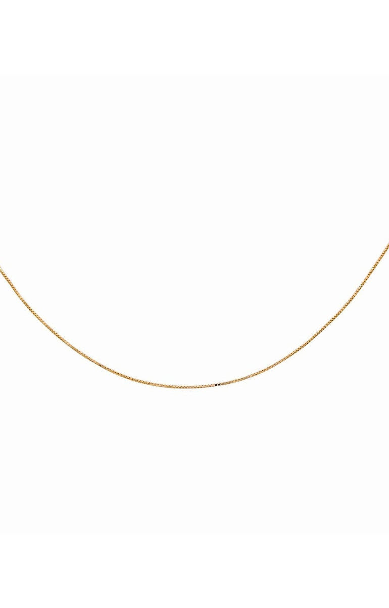 14K Yellow Gold Box Chain 0.5mm, 16in, 1.7 g