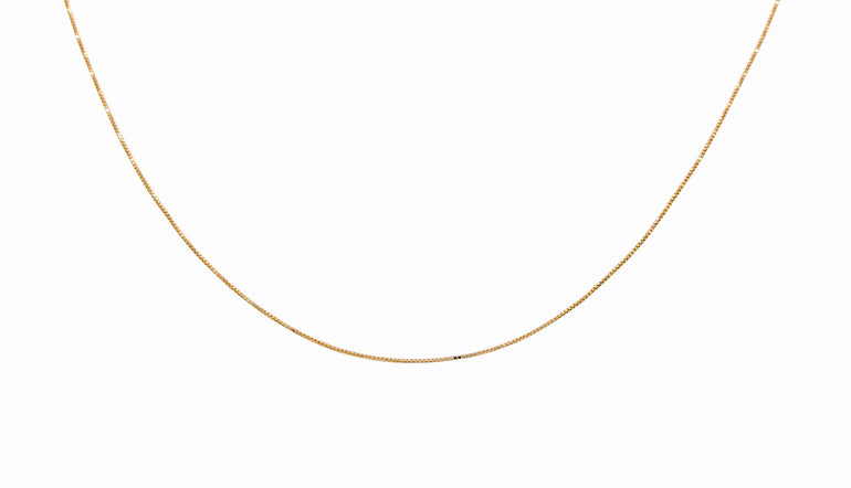 14K Women's Yellow Box Chain - Miral Jewelry