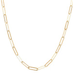 14K Women's Yellow Gold Paper Clip Chain - Miral Jewelry