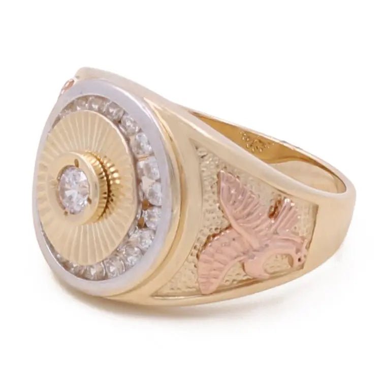 14K Yellow and Rose Gold Men's Fashion Ring - Miral Jewelry