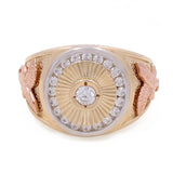 14K Yellow and Rose Gold Men's Fashion Ring - Miral Jewelry