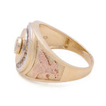 14K Yellow and Rose Gold Men's Fashion Ring - Miral Jewelry