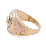 14K Yellow and Rose Gold Men's Fashion Ring - Miral Jewelry