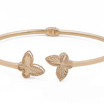 14k Yellow Butterflies Bangle Bracelet - Miral Jewelry