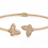 14k Yellow Butterflies Bangle Bracelet - Miral Jewelry