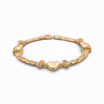 14k Yellow Byzantine with Hearts Bracelet - Miral Jewelry