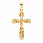 14K Yellow Crucifix Pendant - Miral Jewelry