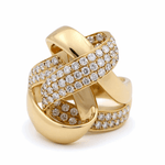 14K Yellow Fashion Diamond Fashion Ring with 1.24Tw Round Diamonds - Miral Jewelry