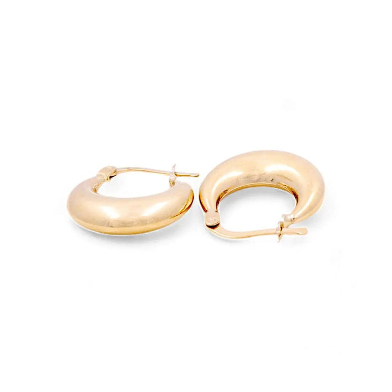14K Yellow Fashion Hoops Earrings - Miral Jewelry
