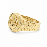 14k Yellow Gold Anchor Fashion Ring Men's - Miral Jewelry