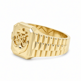 14k Yellow Gold Anchor Fashion Ring Men's - Miral Jewelry