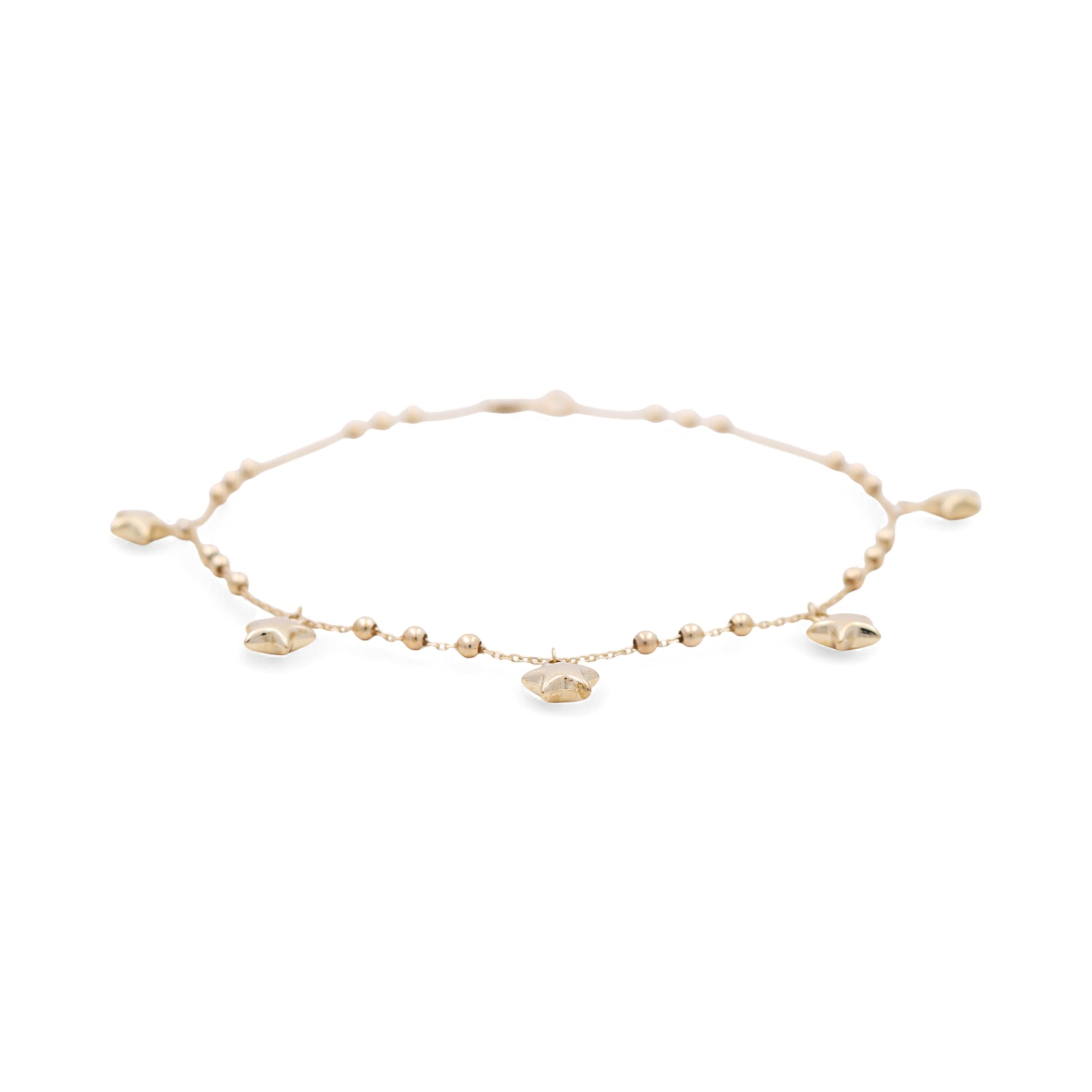 14K Yellow Gold Ankle Bracelet - Miral Jewelry