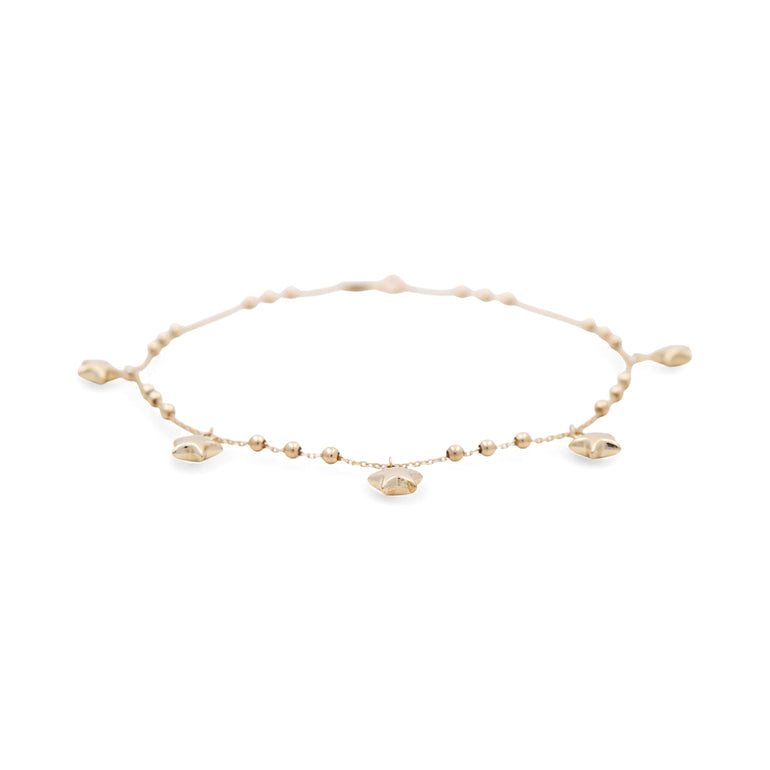 14K Yellow Gold Ankle Bracelet - Miral Jewelry