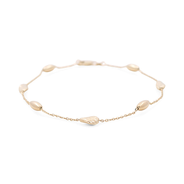 14K Yellow Gold Ankle Bracelet - Miral Jewelry