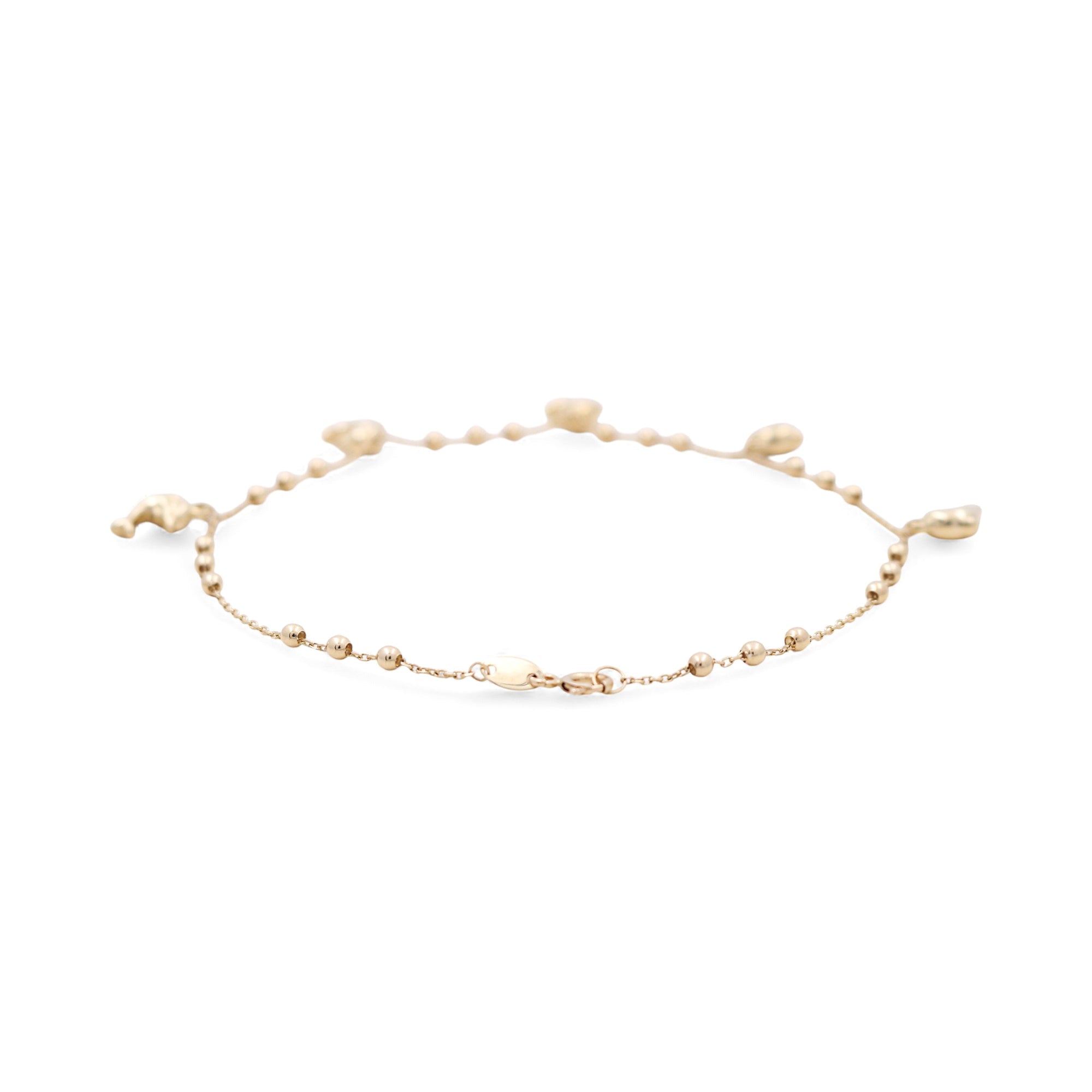 14K Yellow Gold Ankle Bracelet - Miral Jewelry