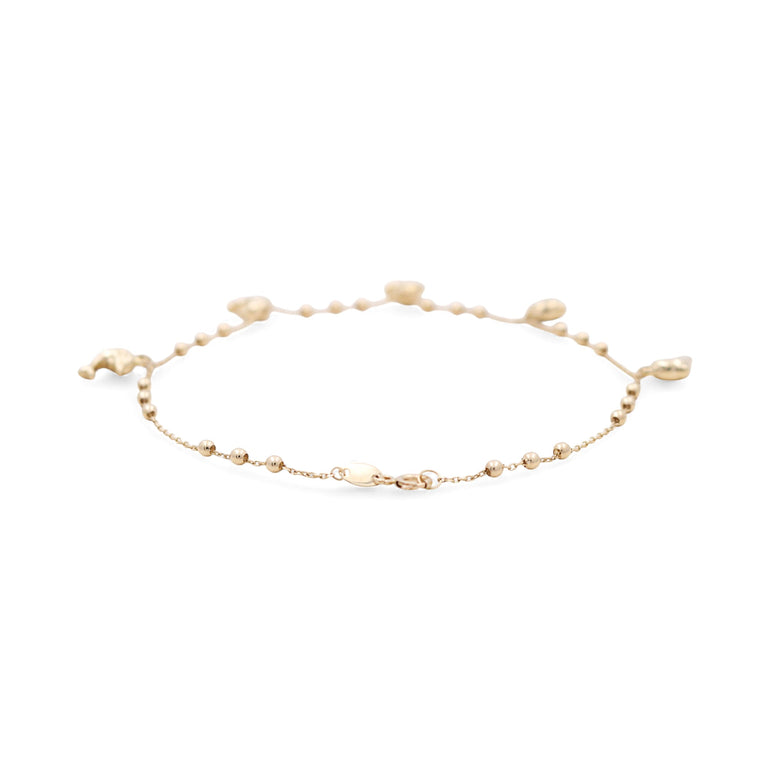 14K Yellow Gold Ankle Bracelet - Miral Jewelry