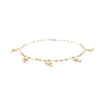 14K Yellow Gold Ankle Bracelet - Miral Jewelry