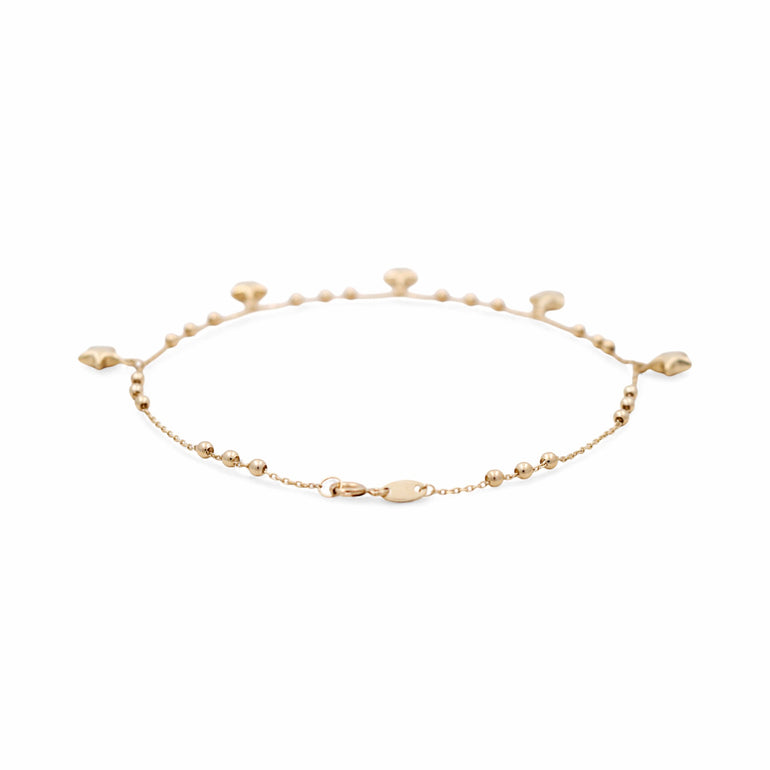 14K Yellow Gold Ankle Bracelet - Miral Jewelry