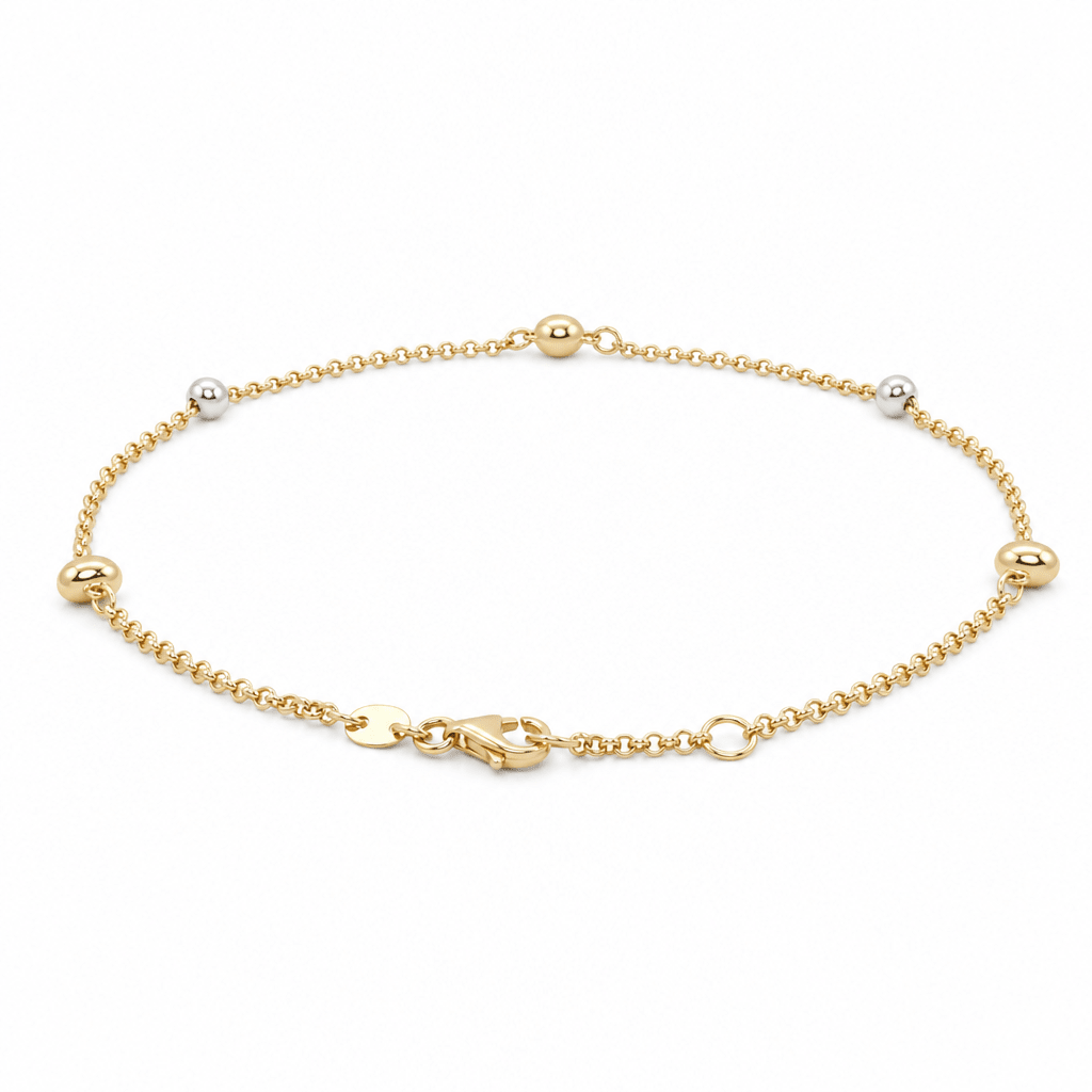 14K Yellow Gold Ankle Bracelet Women's - Miral Jewelry