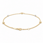 14K Yellow Gold Ankle Bracelet Women's - Miral Jewelry