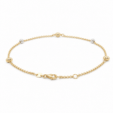 14K Yellow Gold Ankle Bracelet Women's - Miral Jewelry