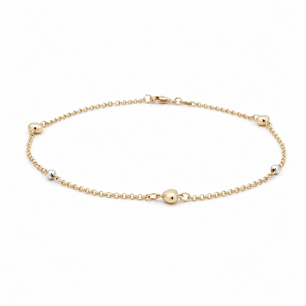 14K Yellow Gold Ankle Bracelet Women's - Miral Jewelry