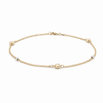 14K Yellow Gold Ankle Bracelet Women's - Miral Jewelry