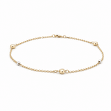 14K Yellow Gold Ankle Bracelet Women's - Miral Jewelry