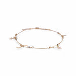 14K Yellow Gold Ankle with Charms Bracelet - Miral Jewelry
