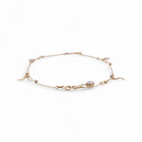 14K Yellow Gold Ankle with Charms Bracelet - Miral Jewelry