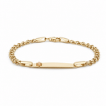 14K Yellow Gold Baby Id Bracelet - Miral Jewelry